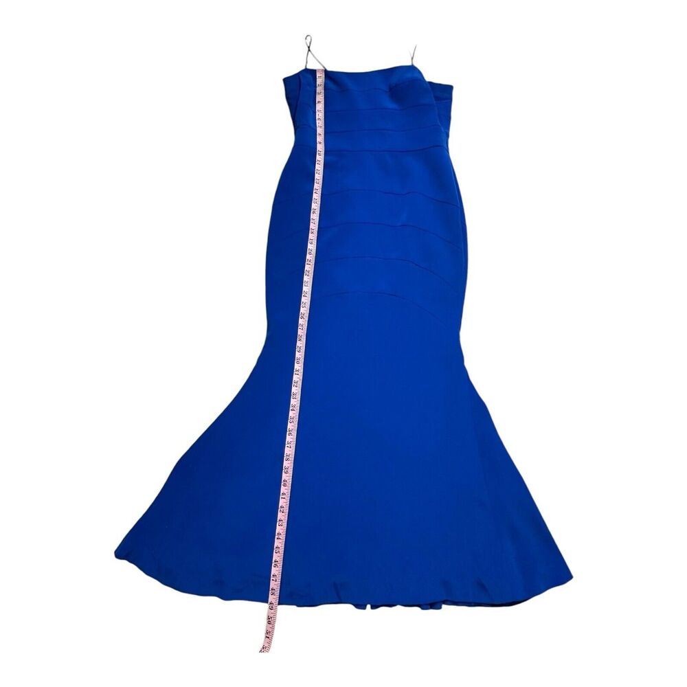 FRASCARA Wedding Spaghetti Straps Royal Blue Lined Maxi Dress Size 12 - Picture 9 of 16